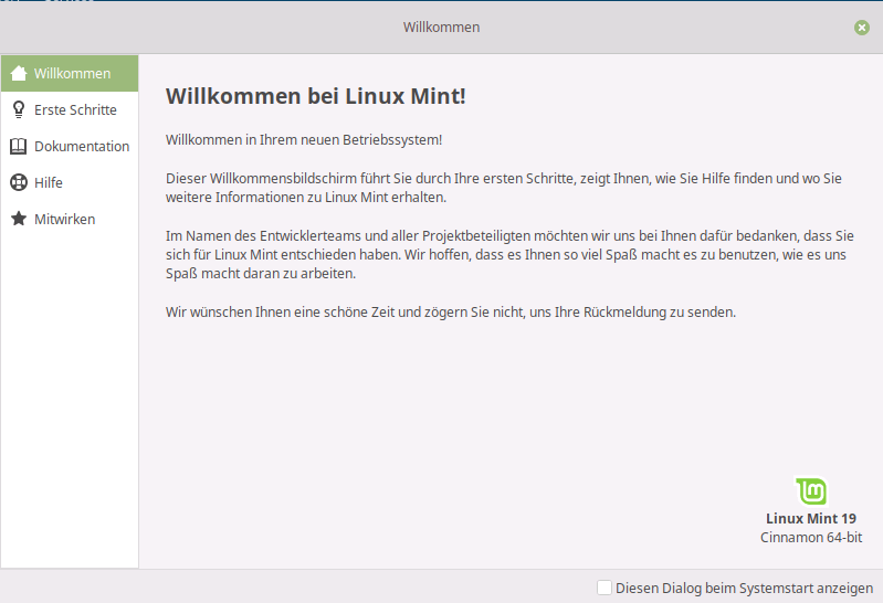 Linux Mint 19 Tara