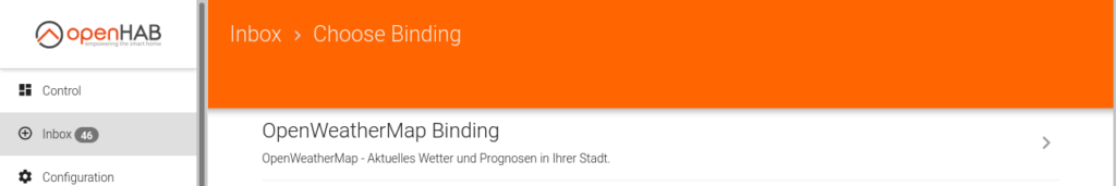 openHAB Binding OpenWeatherMap