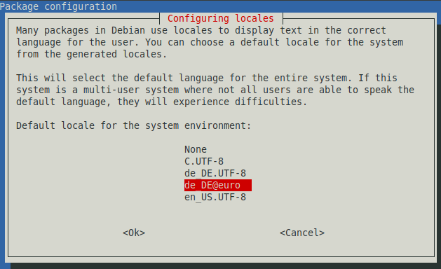 Debian Configure Display Locales