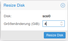 ProxmoxVE Resize Disk