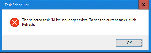 Task Scheduler Error