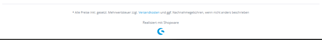 Shopware 5 Footer mit Copyright