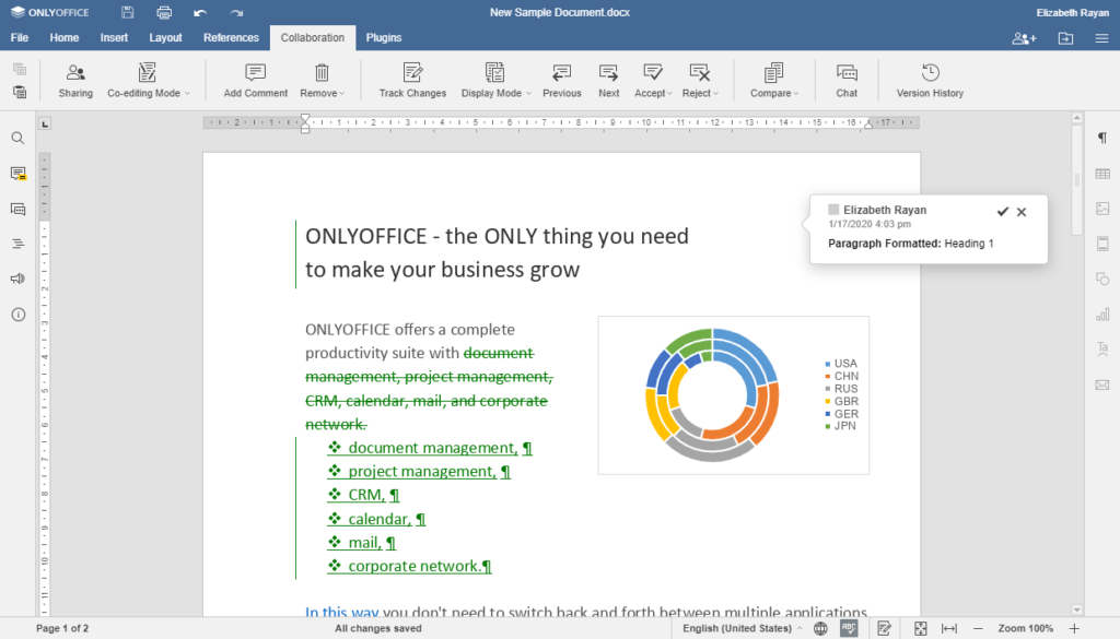 only office 5 5 document comparison