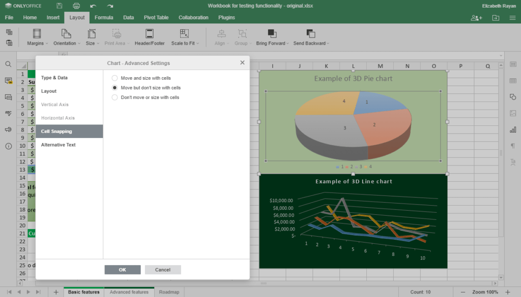 only office 5 5 spreadsheet grafiken