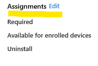 Intune App Assignment