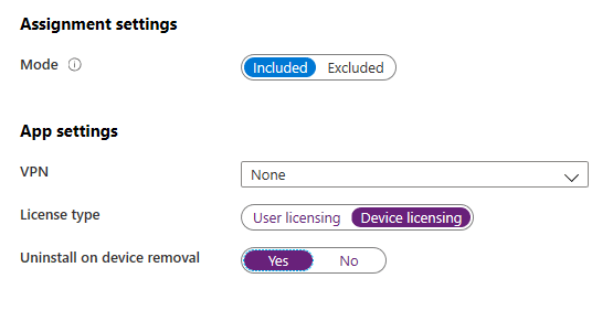 Intune App Assignment LIcensing