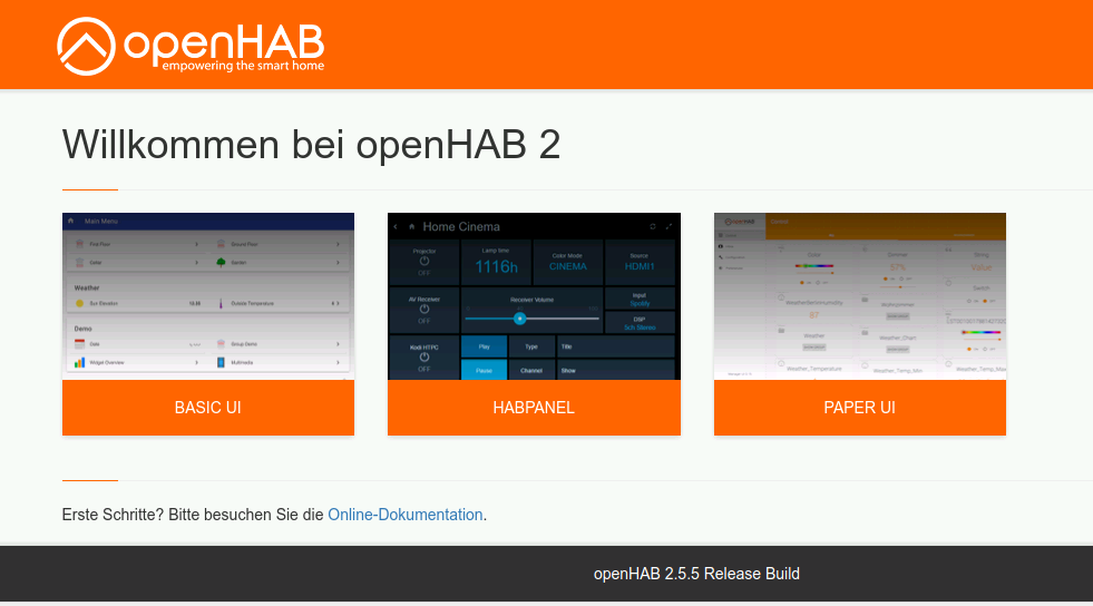openHAB WebUI Version