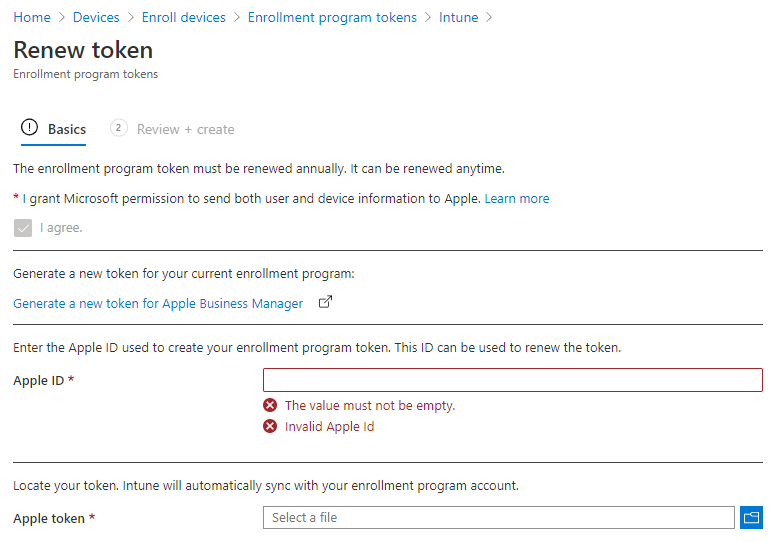 Intune jährliches Update von Enrollment Programm Token - VPP Token und Push Zertifikat 6 Intune - Apple Enrolment Token Setup