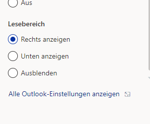 Outlook App OWA - Einstellungen