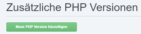 ISPConfig weitere PHP Versionen