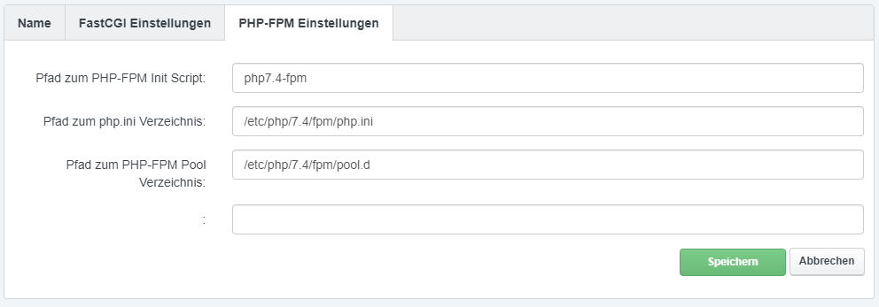 ISPConfig PHP-FPM Pfade