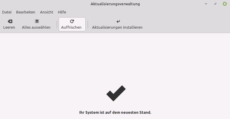 Linux Mint - Aktualisierung