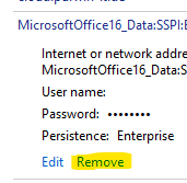 Windows Credential Manager - remove Account