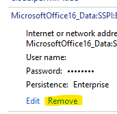 Microsoft Word Online - Anmeldung Erforderlich 7 Windows Credential Manager - remove Account