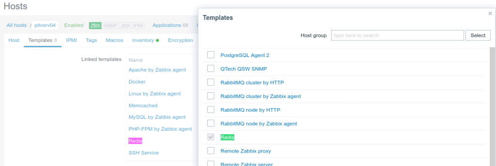 Zabbix Template Redis