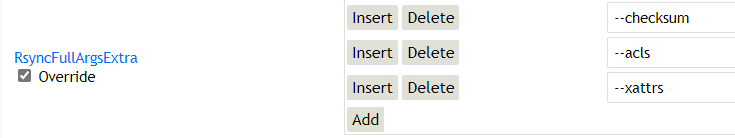 BackupPC Rsync Windows ACL behalten 2 BackupPC - Xfer - RsyncFullArgsExtra