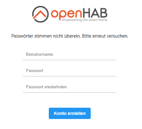 openHAB Upgrade von 2 zu 3 2 openHAB Konto