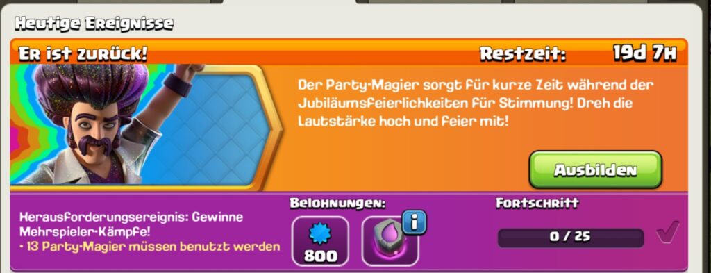 Clash of Clans - Event - Party Magier