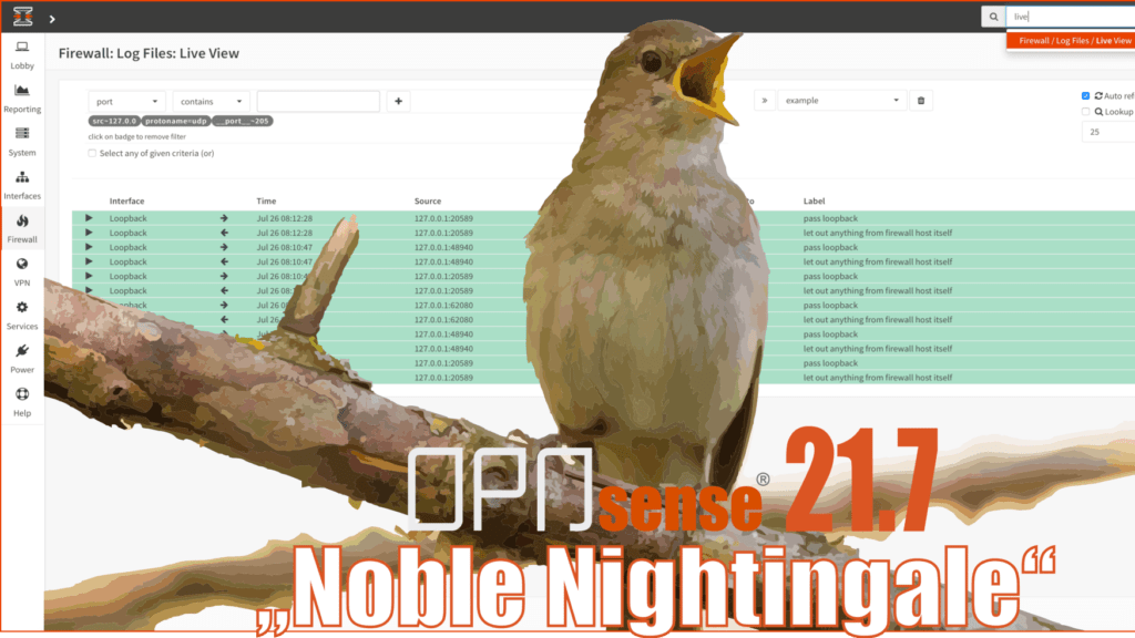 OPNsense 21.7 Noble Nightingale 2 OPNsense 21.7 Noble NIghtingale