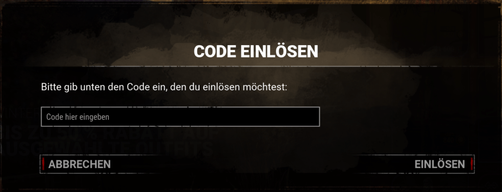 Dead by Daylight Code