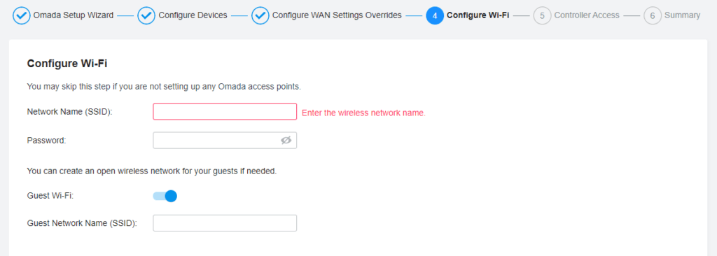 TP-Link Omada Controller WiFi SSID