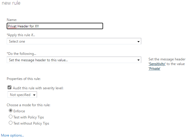 O365 Exchange Online Regel alle Mails eines Absenders als Privat kennzeichnen 5 image 8