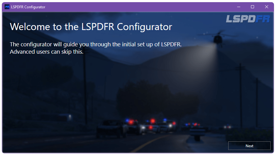 GTA V LSPDFR Setup Installation 9 LSPDFR Configurator Next Step