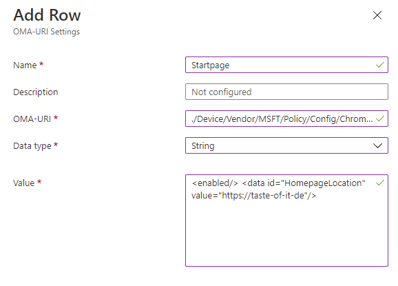 Microsoft Intune Verwalten von Google Chrome Einstellungen 5 MS Intune Chrome OMA-URI