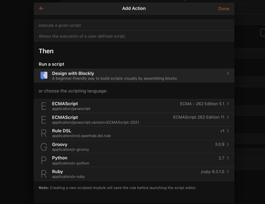 openHAB 3.2.0 Bugfix Feature und Security Release 2 openHAB 3.2. Scripting Engines