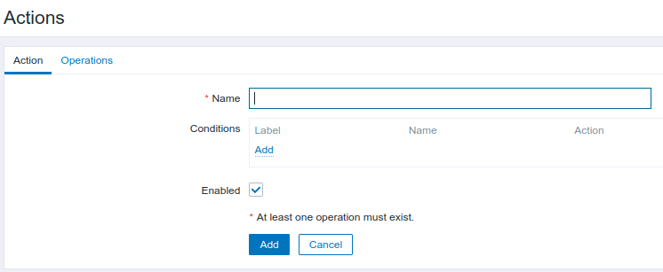 Zabbix trigger Actions