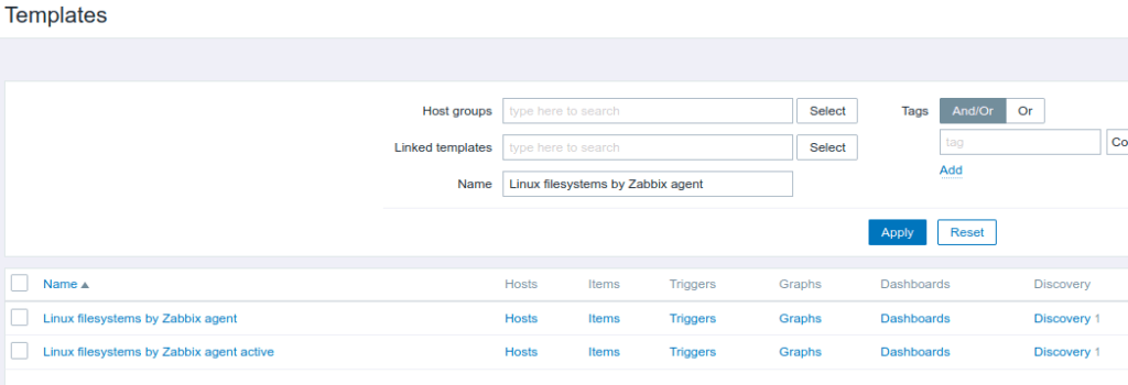 Zabbix Configuration Templates