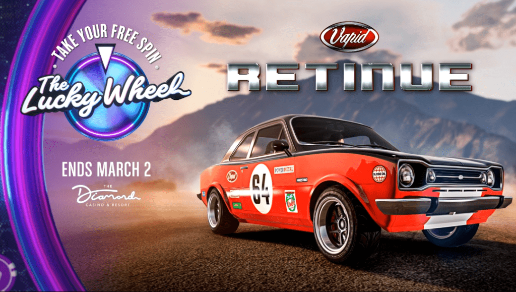 GTA Online Weekly Update 24. Februar 4 Lucky Wheel Vapid Retinue