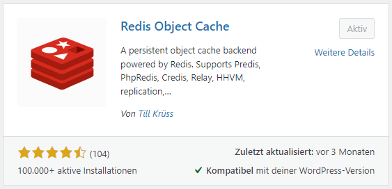 WordPress Redis Object Cache hinzufügen 3 Plugin Redis Object Cache