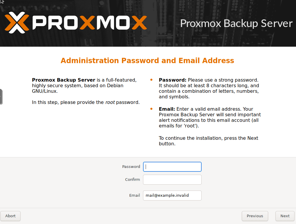 Proxmox Backup Server installieren 10 Proxmox Backup - Install Adminlogin