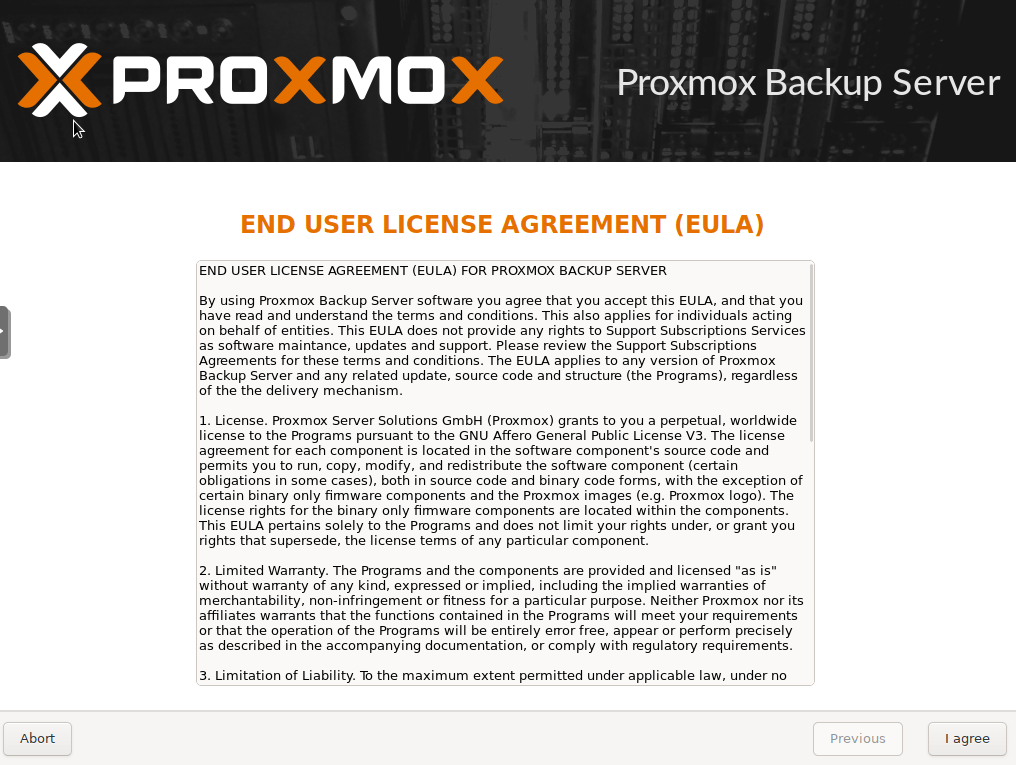 Proxmox Backup Server installieren 7 Proxmox Backup - Install License