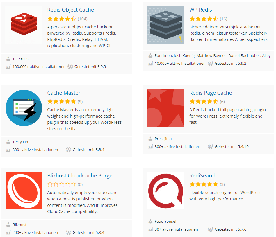 WordPress Redis Object Cache hinzufügen 2 WordPress Redis Plugins