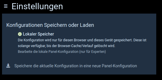openHAB HABPanel View kopieren 3 openHAB - Einstellungen Panel