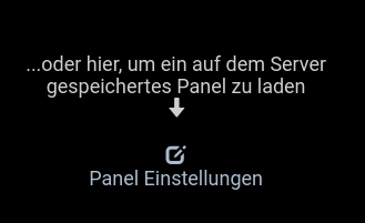 openHAB - Einstellungen Panel laden