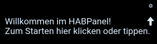 openHAB - Einstellungen Panel Willkommen