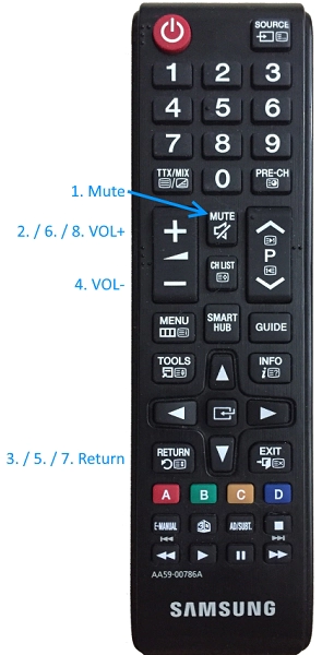 Samsung Smart TV PIN-Code zurücksetzen 3 Samsung Classic TV Remote Control