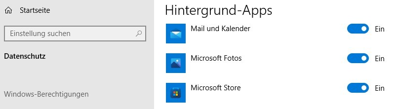 Windows Hintergrund Store