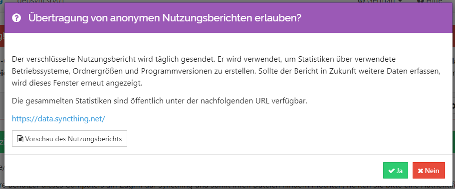 Debian 11 Syncthing installieren 2 Syncthing - Nutzungsbericht