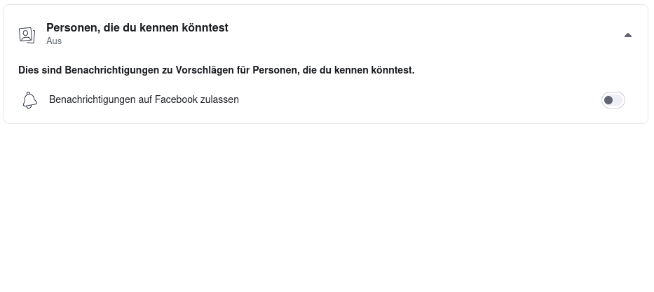 Facebook Personen die du kennen könntest