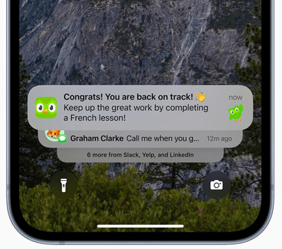 Apple iOS16 Stack Messages