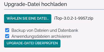 iTop Upgrade Datei