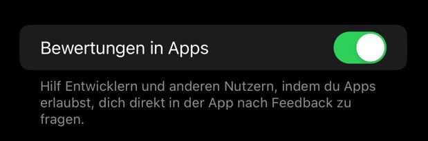 Bewertungen in Apps