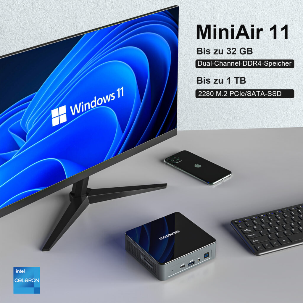 Mini PC Geekom Mini IT11, IT8 und MiniAir11 14 geekom miniair 11 05