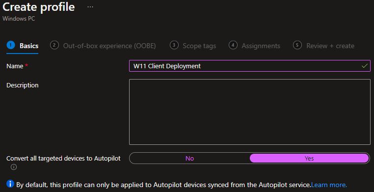 intune-deployment-profile