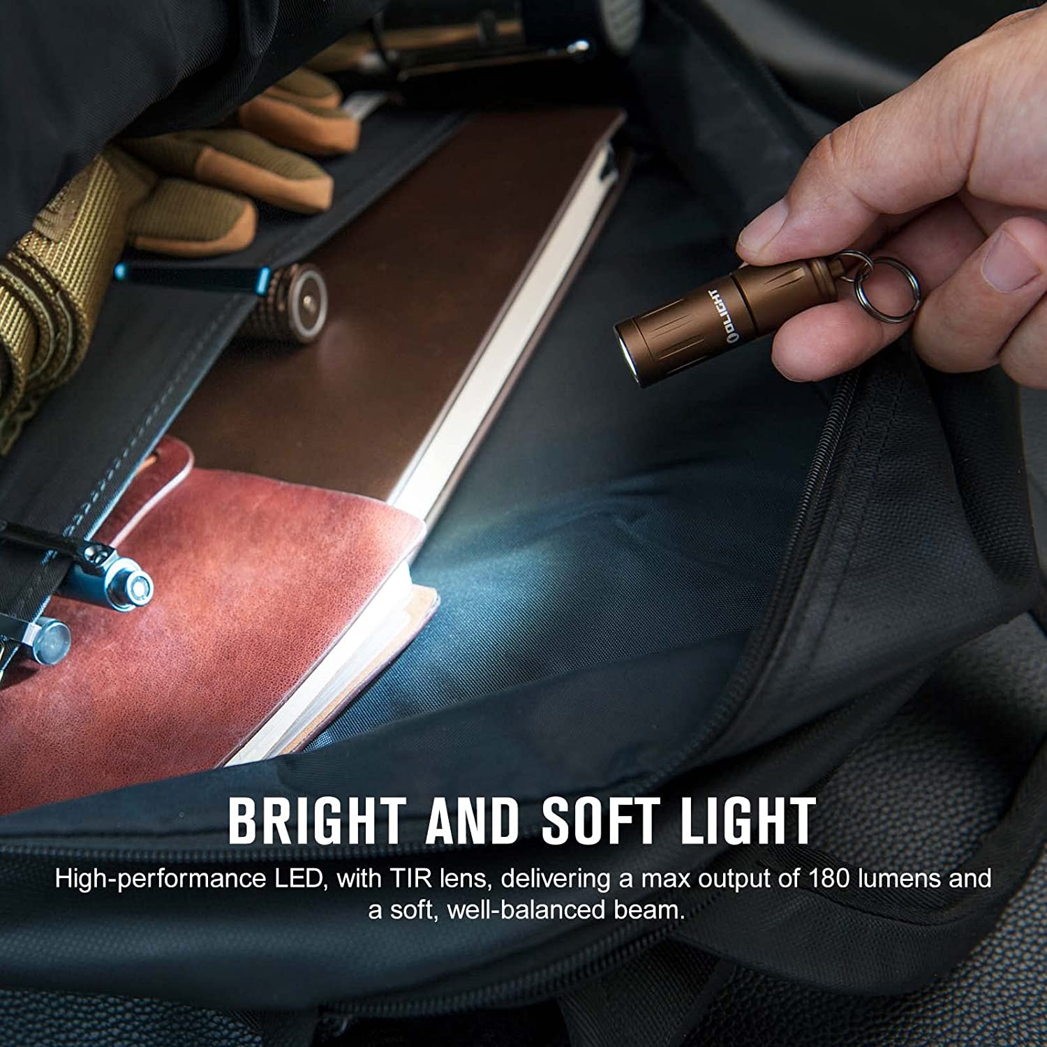OLIGHT I1R2 PRO Mini Torche Porte-clés EDC Lampe de Poche LED Rechargeable par Type-C