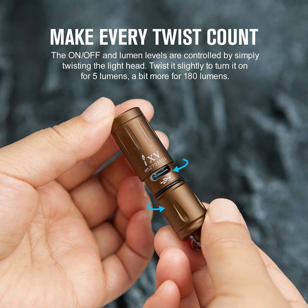 OLight iXV LED Mini Taschenlampe mit USB-C für den Schlüsselbund 2 OLight iXV LED Mini USB-C Taschenlampe